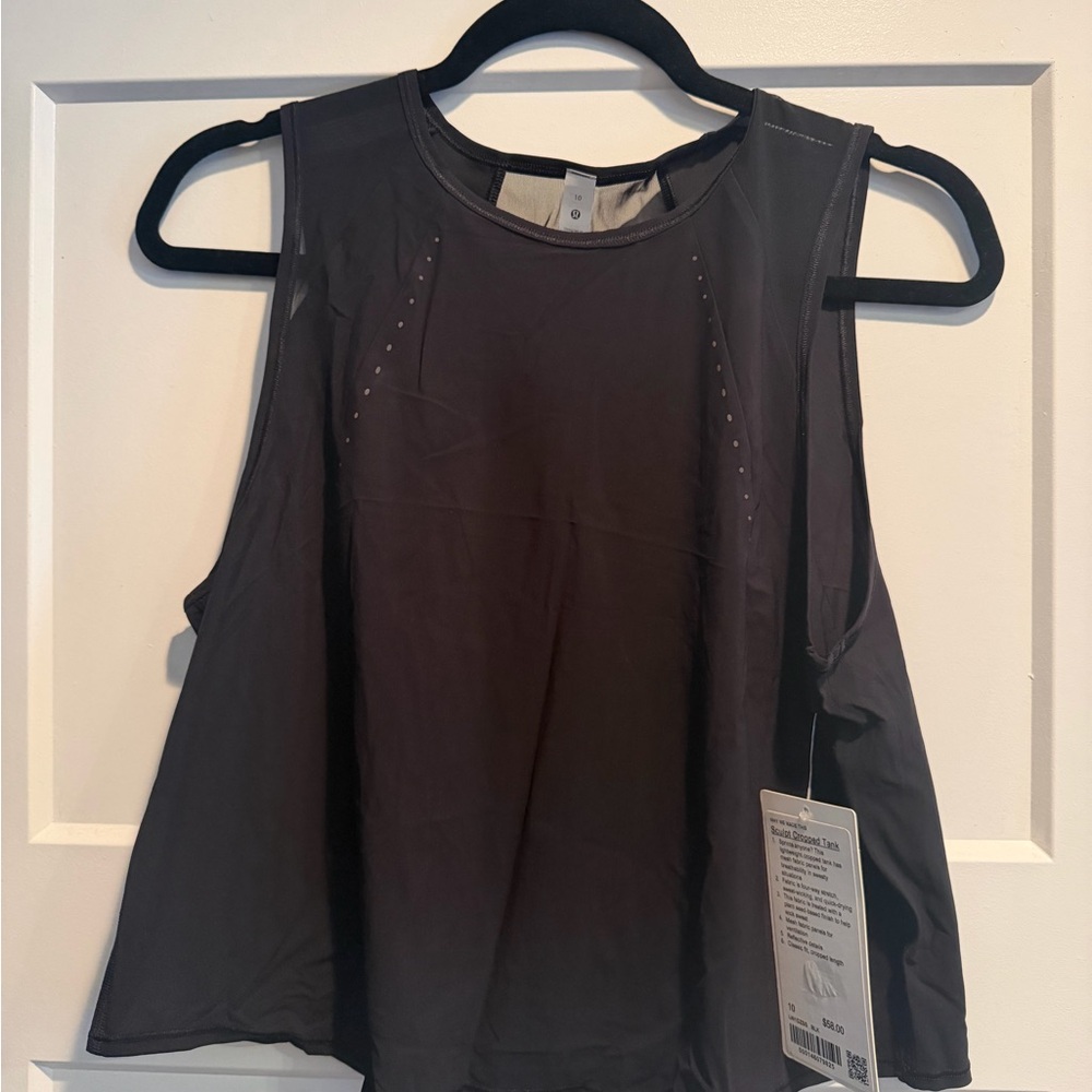 Lululemon sculpt cropped tank, size 10 BNWT